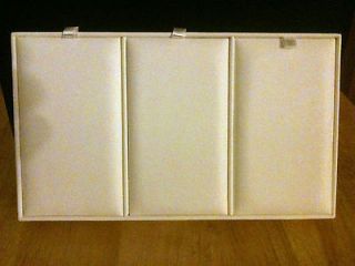 White Leather Earring Display Boxed Card *NEW*