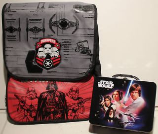 WARS BACKPACK & LUNCH BOX Storm Troopers Kit Darth Vader Book Bag NEW