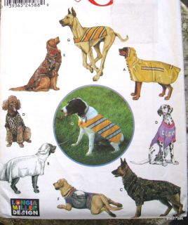 Miller dog coat vest pattern sweater sz ALL to make dog clothes size L