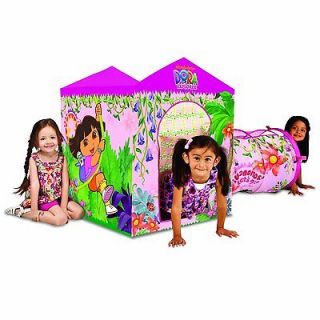 Pink and Purple Dora Adventure Tunnel House Play Hut Pop Tent NEW NIB