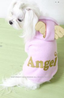 Pet Dog Cat Gold Wings Angel Costume Hoodie Clothes XS S M L XL XXL
