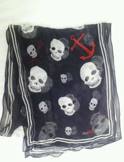 Skull and anchor scarf/head band by McFabulous