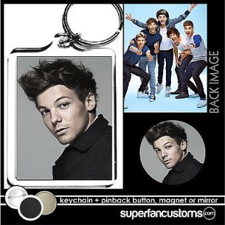 KEYCHAIN + BUTTON or MAGNET pin key ring 1 one direction #1220