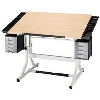 Alvin Drafting Table Craftmaster 2 White Base 28 X40 Maple Top