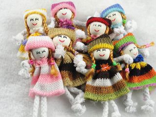 Cute Pattern dress girl small doll craft/appliques DIY handicraft Lots