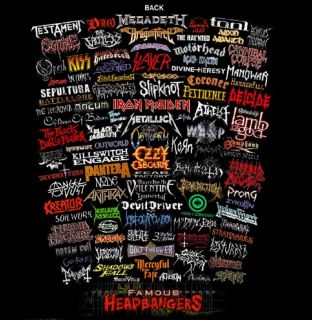 FAMOUS HEADBANGERS T SHIRTS Metallica, Anthrax, Kiss