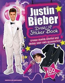 NEW Justin Bieber Dress Up Sticker Book by Claire Sipi Paperback Book