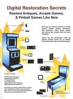 Graphic Arts Restoration Vintage Pinball Arcade Games Jukebox Slot