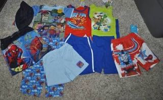 NWT Boys 10 Pc Toy Story Thomas Spiderman Curious George Pajamas Tank