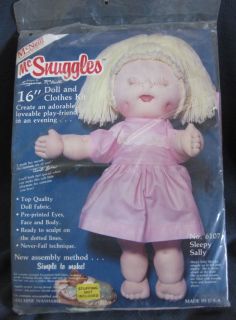 McNeill McSnuggles 6107 Sleepy Sally 16 Doll and Clothes Kit Pattern