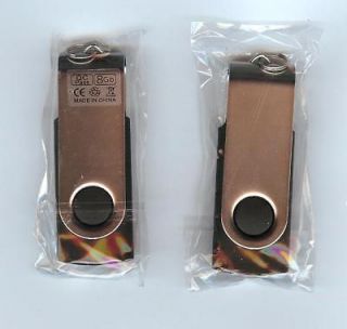 8GB USB FLASH DRIVE SWIVEL GRADE A CHIP NEW BLACK Memory Thumb Stick