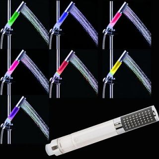 Water Saving 7 Colors Changing LED Flash Light Hand Held Shower Head