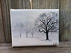 Winter Trees Original Realism Landscape Oil Painting By Jennifer Duran