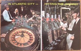 1978 Chrome Postcard Roulette & Slot Machine Gambling Atlan tic City
