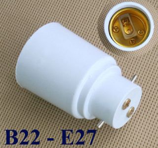 B22 to E27 Lamp Light Bulb Socket Base Converter Edison Screw to