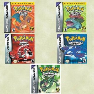 sapphi​re,ruby,leafgr​een,firered version games for gba & ds lite