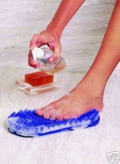 SOAPY SOLES Foot Scrubber   Pearl Blue 11 scrubbing pad 