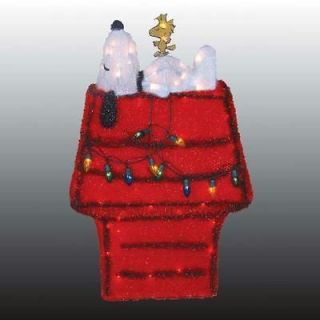 Peanuts Snoopy On Doghouse 3 Dimensional 26 Pre Lit Christmas Indoor