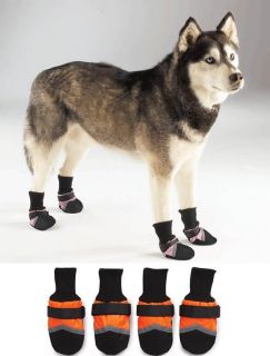 Guardian Gear Snow/Ice Repellent Dog Boots Shoes ORANGE Winter Warm