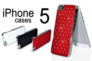 Plastic Skin Case for the New iPhone 5 Cover with Diamonds and Plating