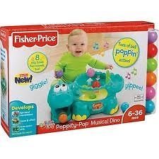 Fisher Price Go Baby Go! Poppity Pop Muscial Dino W1392   Ages 6 mo up