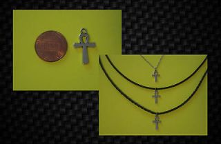 Tibetan Silver Ankh Cross Pendant Necklace