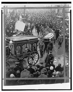 Photo Funeral procession,Mon k Eastman,1920,h orse drawn hearse