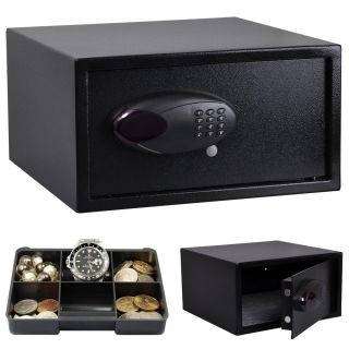 Digital Safe Gun Cash Box 17x16x9 Home Hotel Security Lock Free