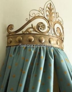 Gold PRINCESS Bed Crown NEIMAN MARCUS Kids Childs Girls Bedroom Decor