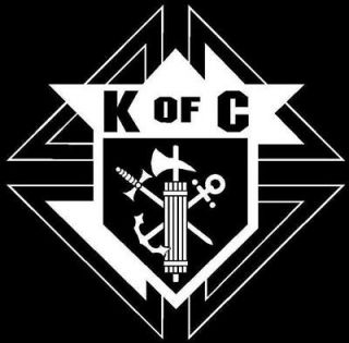 KNIGHTS OF COLUMBUS   3rd Degree White DECAL 4x4