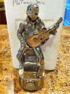 Elvis Presley Mccormick Decanter Mini Bottle Platinum Silver Tribute
