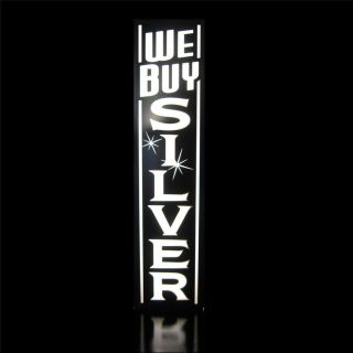 WE BUY SILVER light Box Sign Neon Alternative pawn shop gold coins
