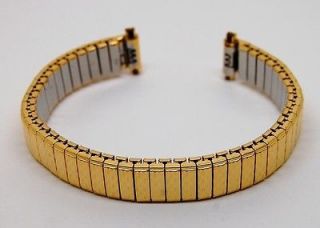 10mm to 12mm Womens/Ladies S/S Gold Tone Expansion Watch Bracelet Fit