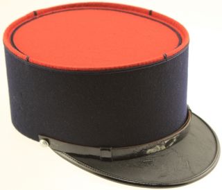 French Vintage Military Kepi WWII VISOR HAT CAP Made Paris France Wool