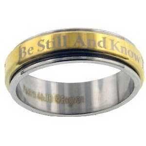 Purity Ring Be Still And Know That I Am God Stainless Steel Sizes 6