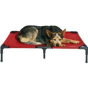 Elevated Raised Pet Dog Bed Cot Large 36x30x7 Red