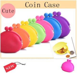 Mini Cute Lady Girl Women Silicone Coin Purses Wallet Rubber Wallets
