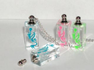 Small tiny Skeleton skull dragon Perfume little vial pendant bottle