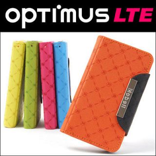 LG Optimus 4G LTE AT&T Nitro HD P930 Mobell Leather Wallet Phone Case