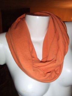 Orange Infinity Scarf A Touch of Spring Cool Cotton Jersey