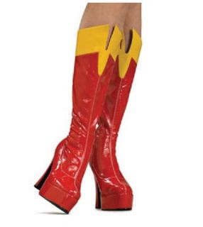 Supergirl Boots Red Super Hero Secret Wishes Sexy Womens Halloween