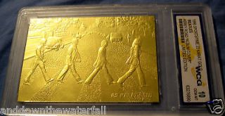 THE BEATLES 23Kt Gold Card Abbey Road London Album Music World Famous