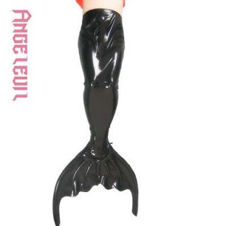 Angelevil Brand Rubber Latex Clothing inflatable black Mermaid Tail