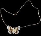 Beautiful Vintage Panetta Signed Brilliant White Rhinestone Butterfly