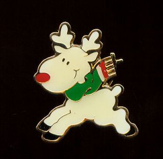 RUDOLPH THE RED NOSED REINDEER LAPEL PIN (m609) gREAT fUN pIN