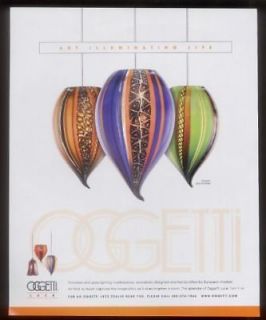 2005 Oggetti Eros Raffael Murano glass lamps print ad