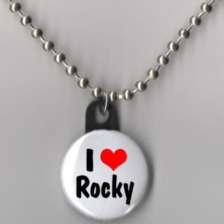 Rocky I heart Love Necklace Charm my love steady relationship boy