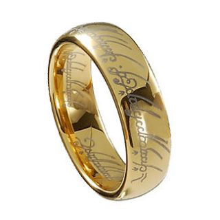 TUNGSTEN LOTR LORD OF THE RINGS ELVISH RING SIZE 6   12