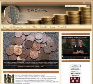 COIN COLLECTING* TURNKEY WEBSITE BUSINESS FOR SALE   (TURNKEYPAGES)