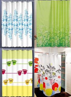 Beautiful Shower Curtains   100% Polyester with hooks  2m long   Made